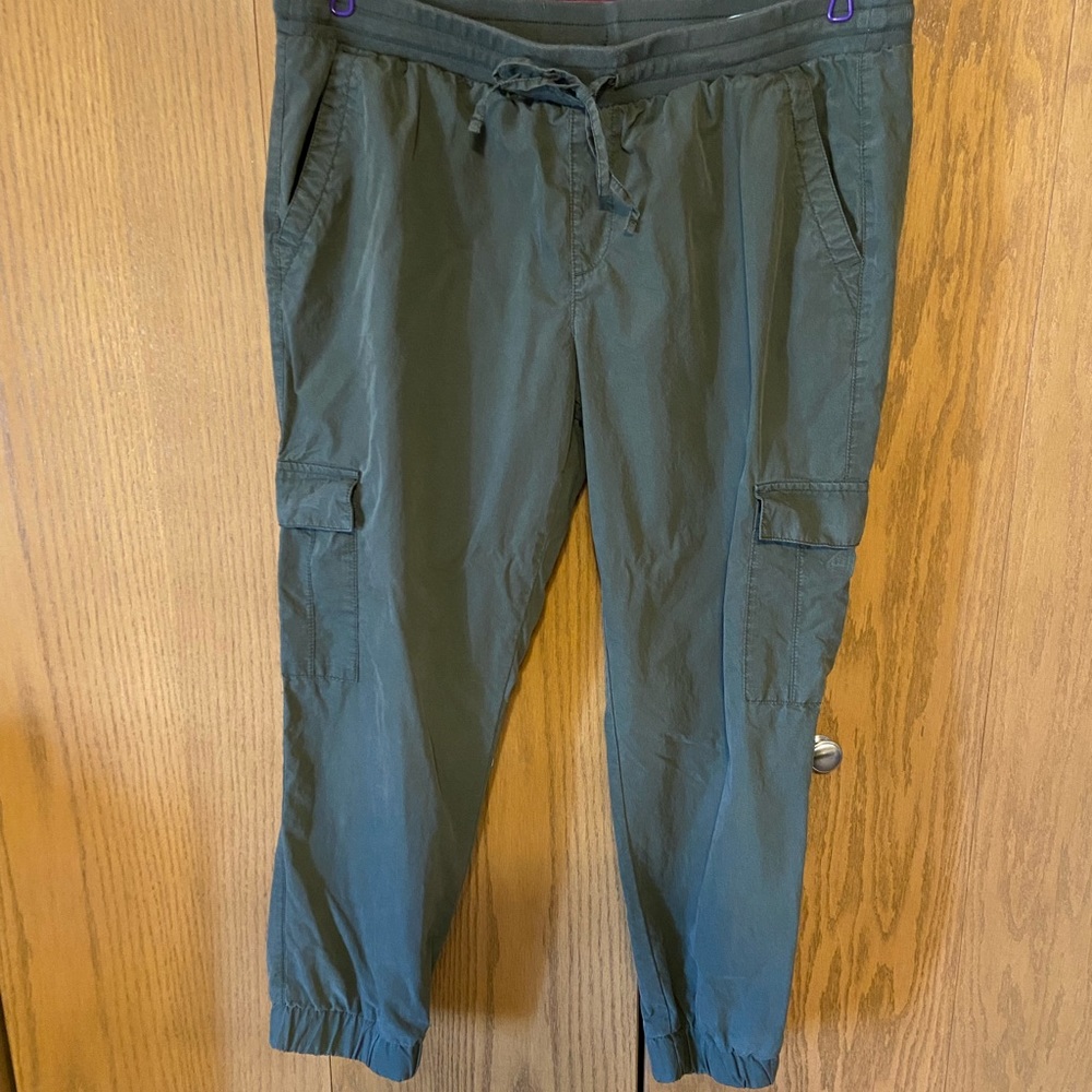 Olive green cargo joggers